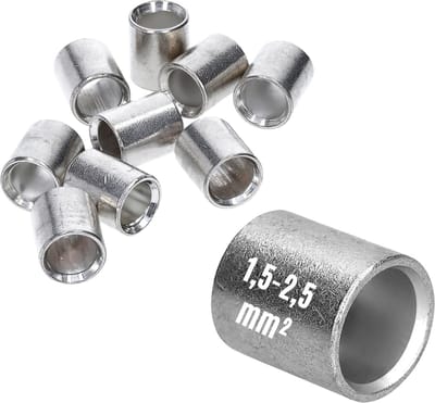 Verpakking met 10 stuks Kalitec L06-P parallelle connectoren 1,5-2,5 mm² I connector ongeïsoleerd I krimpconnector blanco I kabelconnector I industriële kwaliteit van de Duitse dealer