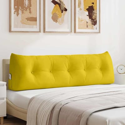 vidaXL - Rugkussen - Geel - 160 - x - 24 - x - 50 - cm - Fluweel