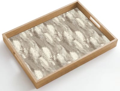 Dienblad hout 50x35 cm - Schootdienblad - Slang - Textuur - Zand - Borrelplank rechthoek - Plateau dienbladen