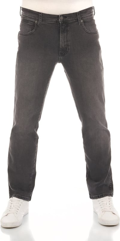 Wrangler Heren Jeans Broeken Texas Stretch regular/straight Fit Grijs Volwassenen Denim Jeansbroek
