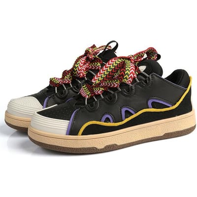 Tendance Personnalité Sauvage Chaussures de Couple Hommes Été Chaussures Décontractées Résistantes à l'Usure Antidérapantes Baskets pour Dames Chaussures de Skateboard Mode 36 noir