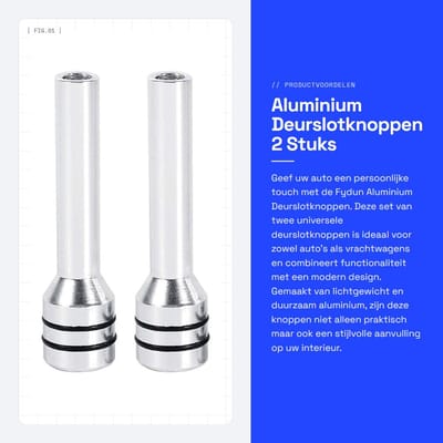 Dailygoods- Deurslotknop 2 Stuks - Aluminium - Universeel - Interieur Deurslot - Decoratieve Knop - Lichtgewicht en Duurzaam - Deurslotknopje