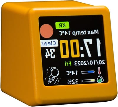 Weerstation Met Klok - Digitale Klok Weer - Binnenklimaat Monitoren - Oogvriendelijk LCD Scherm - 10x6x5 cm - Zwart