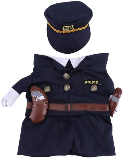 Grappige Dieren Cosplay Outfit voor Honden en Katten - Politie Kostuum voor Feestdagen en Halloween