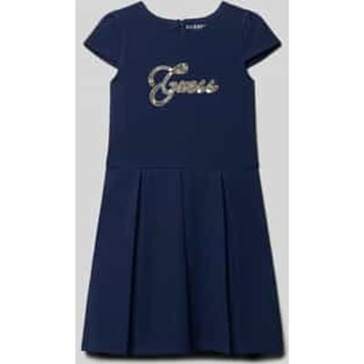 Mini-jurk met labeldetail