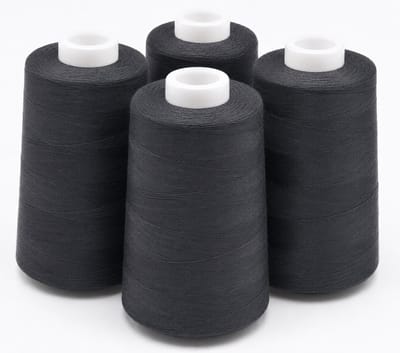 Polyester Overlockgaren – 4 Cones × 2700 m – Totaal 10.800 m – Donkergrijs 250