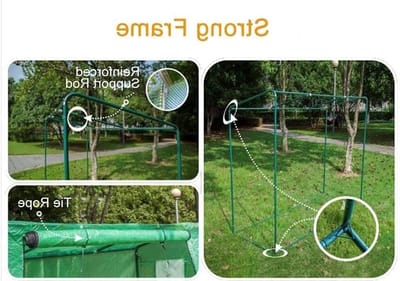 Mini Broeikas - Tuinkas Buiten - Planten Verlengen - Oprolbare Deur - 200 cm - Groen