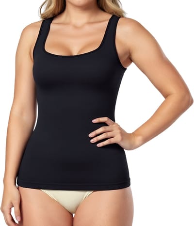 Corrigerende Shapewear Top Dames - Mouwloos - Zwart - Maat S - Naadloos - Corrigerende Body - Onzichtbaar Topje - Corrigerend Ondergoed Dames - Shapewear Topje - Tanktop Dames - Damestop