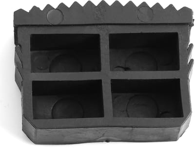 Dailygoods- Trapvoeten Antislip - Vervangende Rubberen Voeten - Geschikt voor Aluminium Ladder - Eenvoudig te Installeren - Duurzaam - 60x23 mm - Laddervoeten