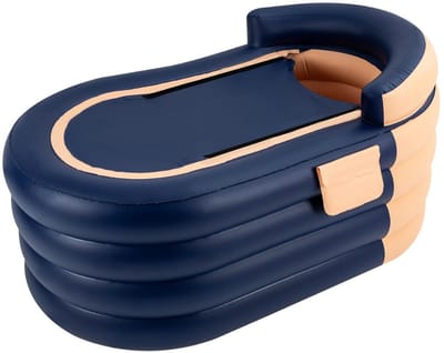 Bovista Ijsbad - Zitbad - Ice Bath - Dompelbad - Opblaasbaar - Wim Hof Methode - Blauw - 140x84
