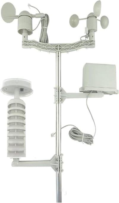 Professioneel Weerstation - Weercentrum Digitale Meter - Weersvoorspelling Thuiskijken - Zonne-energie Sensor - 100m Bereik - Zwart