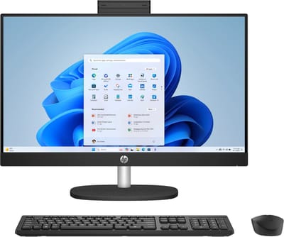 HP AI 24-cr2005nb Intel Core Ultra 5 225U 60,5 cm (23.8") 1920 x 1080 Pixels Alles-in-één-pc 16 GB DDR5-SDRAM 512 GB SSD Windows 11 Home Wi-Fi 6 (802.11ax) AI PC Zwart