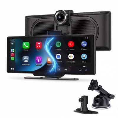 OPTIMERA® CarPlay Scherm 10 Inch - 4K Dashcam - Inclusief SD-Kaart - Apple CarPlay & Android Auto (Draadloos) - Touchscreen - Navigatiesysteem auto - Geschikt voor Apple CarPlay & Android Auto - Android Auto scherm