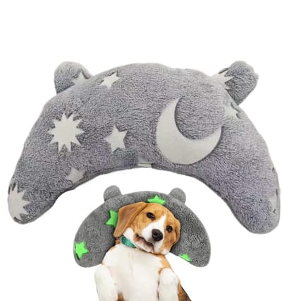 Neksteun – U-Vormig Comfortkussen, Beschermend, Zacht Slaapkussen | Felgekleurd, Wasbaar Huisdierspeelgoed Met Knus Pluche Ontwerp Voor Honden En Katten, Ontspanning - 25*15*5cm