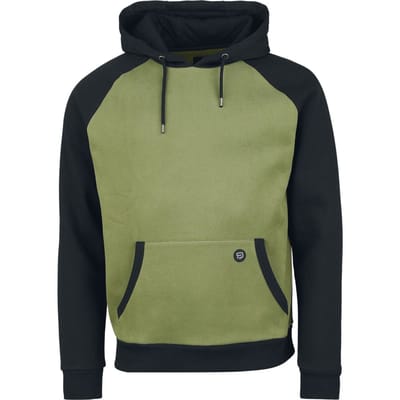 R.E.D. by EMP Trui met capuchon - Trui zwart/olijf - M tot XXL - voor Mannen - zwart-olijf