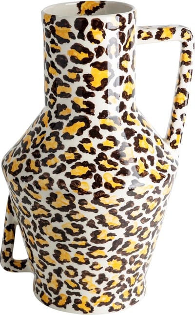 Return to Sender Vaas - L45 cm - Leopard - Handgeschilderd