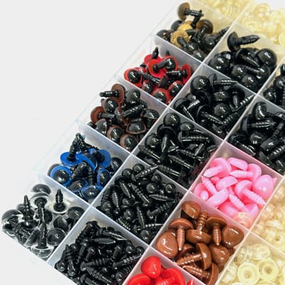 MGM Trading - Poppen ogen - Ogen en neuzen - Accessoires voor knuffels - 752 stuks