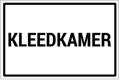 Kleedkamer bord | gecoat dibond materiaal | 30 x 20 cm
