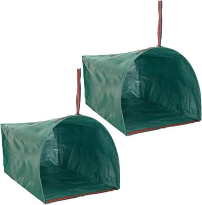 Tuinzakken - Afvalcontainers - Tuinafval Verzamelen - Opvouwbaar Zelfstaand - 2 Stuks 270L - Groen