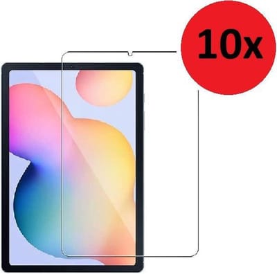 Geschikt voor Samsung Galaxy Tab S6 Lite (P610-P615) 10x Screenprotector Beschermglas Tempered Gehard Glas 2.5D 9H ( 10 stuks) Pearlycase