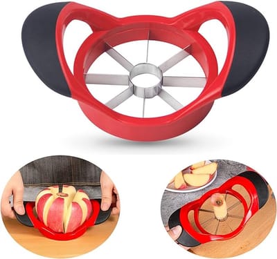Waledano® Appel Snijder - Appelverdeler - Appelboor - Fruitsnijder - Handmatige Appelsnijder - Rood