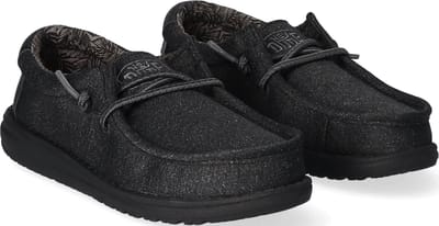HEYDUDE - Wally Youth Jongens Instappers Basic Black - Maat 33
