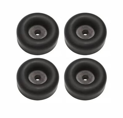 Rubberen isolatievoetpads - 4 stuks rubberen trillingsdempers en bumperdempingskussens voor aanhangwagens