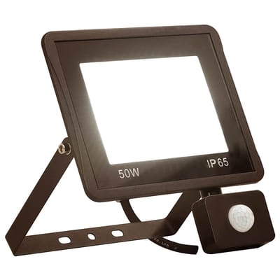 vidaXL Spotlight met sensor LED 50 W warmwit