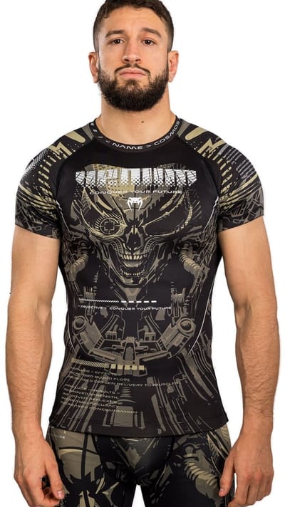 Venum Invader Rash Guard Compressieshirt Zwart Zand - S