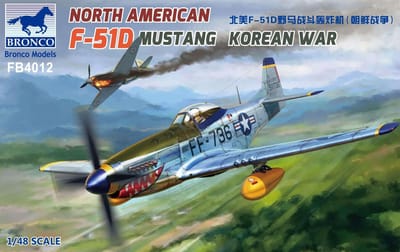 Bronco Modelbouwpakket Militaire voertuigen - FB4012 North American F-51D Mustang Korean War Plastic - 1:48 - Modelbouw