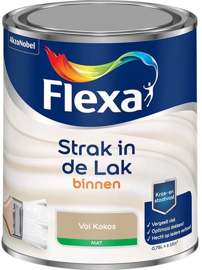 Flexa - Strak In De Lak Binnenlak Mat - Vol Kokos - Mengverf - 750 Ml