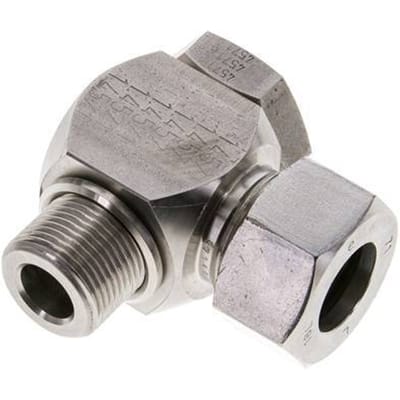 18L & M22x1.5 RVS Swivel Joint Snijringkoppeling Buitendraad 315bar Draaibaar ISO 8434-1