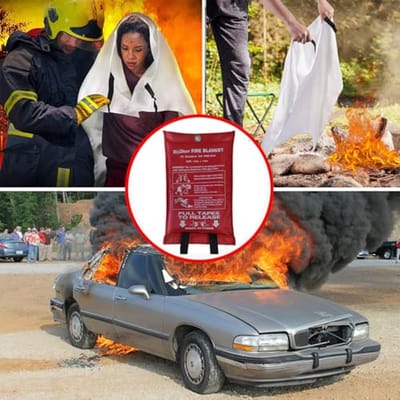 Branddeken voor Veiligheid in Keuken, Huis, en Auto - Eenvoudig in Gebruik, Herbruikbaar en Effectief