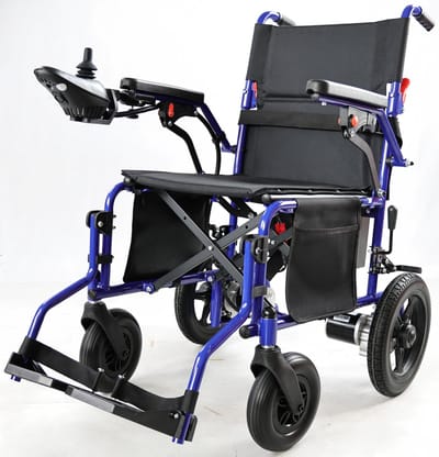 ZygenAir YHW001-Fplus Elektrische Rolstoel - Batterij 13Ah - 24 km Bereik - 151 kg Draagvermogen - Lichtgewicht& Opvouwbaar - ubbel remsysteem – Antikantelfunctie-Blauw