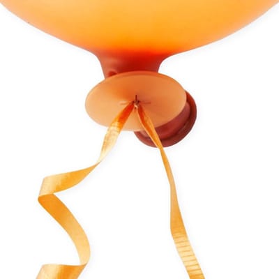 Ballon Sluiters Met Lint Oranje (100st)