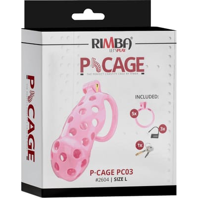 Rimba Toys - P-Cage PC03 - Kunststof Kuisheidskooi - Peniskooi - Chastity - Roze