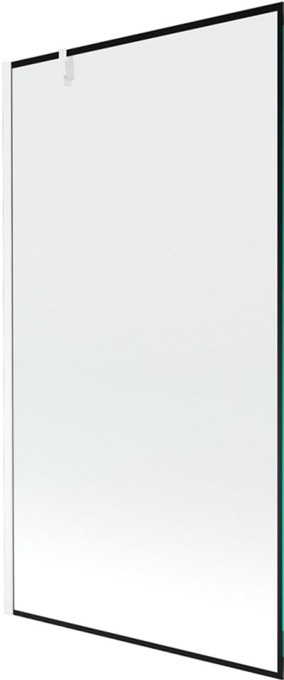 Mexen Next enkelvoudige douchewand 100 x 150 , zwart frame, wit - 895-100-000-00-70-20