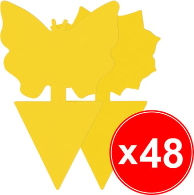 Bloomin Fruitvliegjes Vanger - Vliegenvanger - Rouwvliegjes Bestrijden - Plakstrips Dubbelzijdig - 48 stuks