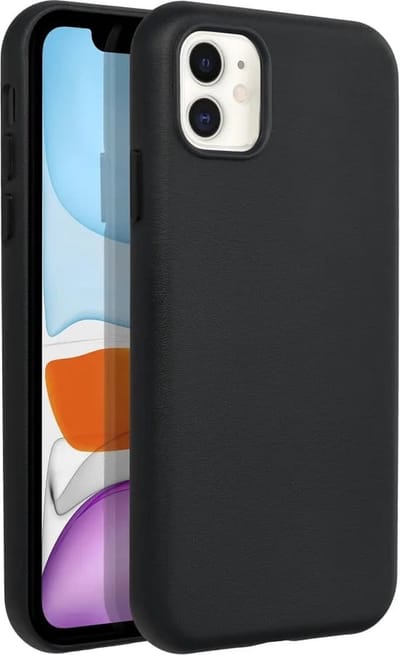 Casify Leren Hoesje geschikt voor MagSafe iPhone 11 Hoesje - Zwart