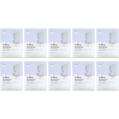 Dr. Oracle, Niacinamide Recipe, Brightening White Beauty Mask, 10 sheets, 25ml (0.84fl oz) white