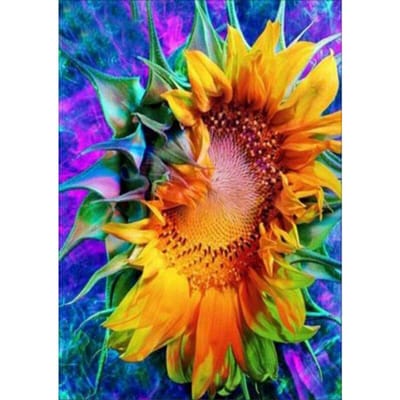 Diamant borduurwerk diamant schilderij kleurrijke zonnebloem bloem diamant schilderij kruissteek 20X30CM yellow