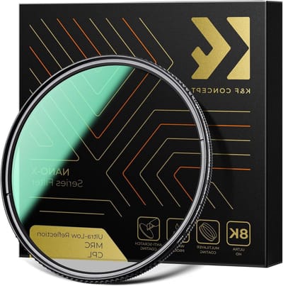Nano-X Circulair Polarisatiefilter met Ultra Lage Reflectie - CPL Optisch Glas Schroeffilter met 28 Lagen Nano Coating voor Camera Lenzen en Fotografie Accessoires