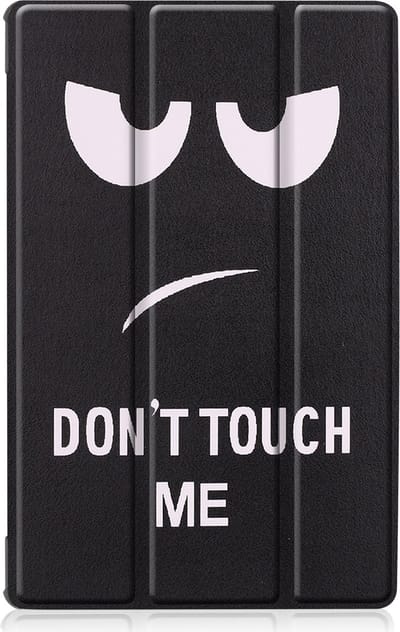 Hoesje - Geschikt voor Lenovo Tab M10 FHD Plus (2e / 2nd Generatie) - Dun & Stevig - Trifold Bookcase - Hard Cover - Hardcover Book Case - Tablet Hoes - Don't Touch Me