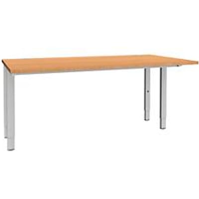 Schäfer Shop  Genius Bureautafel MODENA FLEX, 4-poot rechthoekige buis, tweezijdig, B 1600 mm, beuken