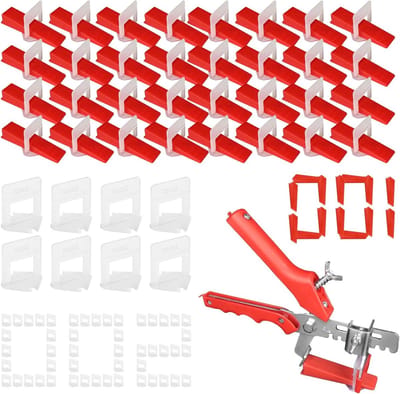 Complete Set van 601 Stukken Tegel Niveau Systeem met 1mm Basis en Tang voor Muur- en Vloertegels, Herbruikbaar en Efficiënt Tegel Leggen
