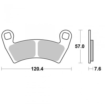 Sifam-remblok voor Polaris 800 Ranger 6x6 quad, modeljaar 2010 t/m 2014, voor- en achterzijde, nieuw