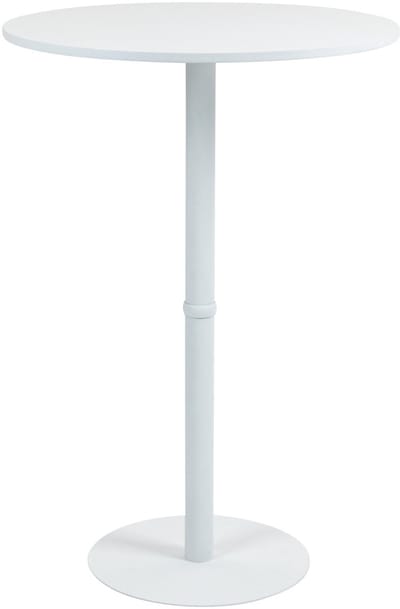 CLP Hereford Statafel - bartafel - keuken - rond - hout blad - metaal onderstel - wit/wit 75 cm