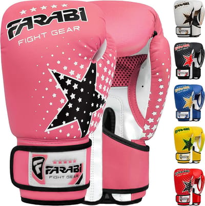 Kickbokshandschoenen voor kinderen 6-oz - Jeugd bokshandschoenen voor MMA, Muay Thai en training (leeftijd 5-10 jaar)