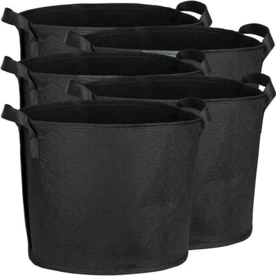 Famanu - Plantenzakken - 5 liter - Set van 5 - Vliesstof - Ø20 cm