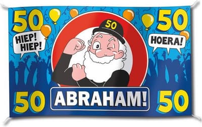 Paperdreams - Abraham - Gevelvlag XXL - 50 Verkeersbord (150 x 90 cm)